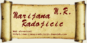 Marijana Radojičić vizit kartica